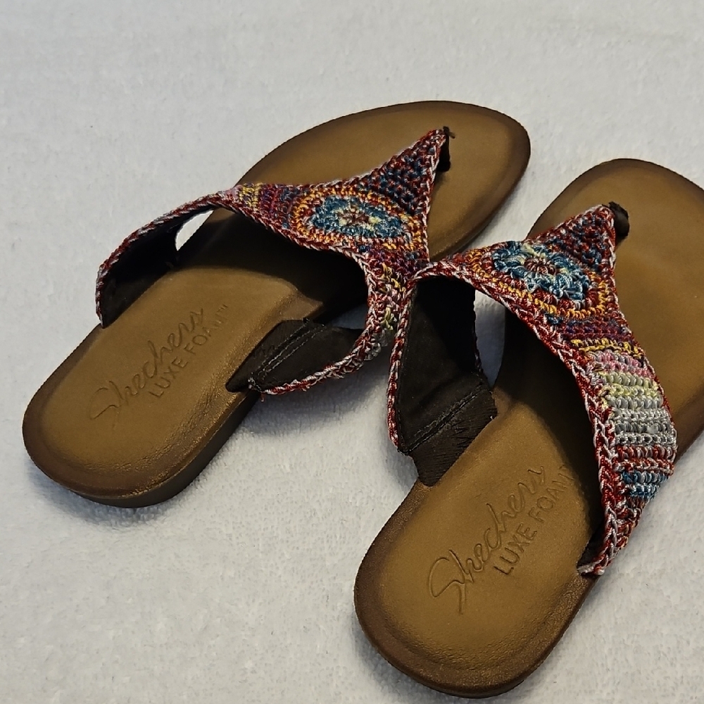 Skechers Multicolor Crochet Women's Sandals - Picture 4 of 10